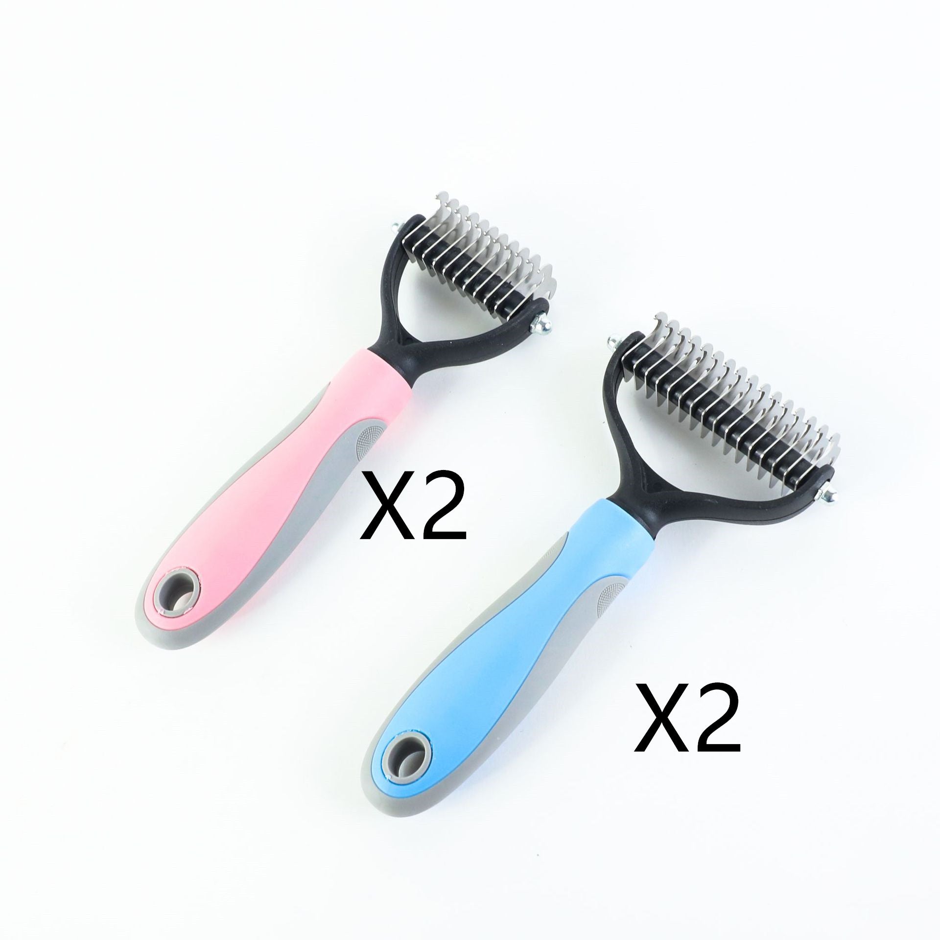 Stainless Double-Sided Pet Brush Hair Removal Comb Grooming Dematting Dog Grooming Shedding Tools
